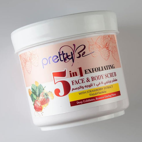 5 in 1 Exfoliating Face & Body Scrub With Strawberry Extracts