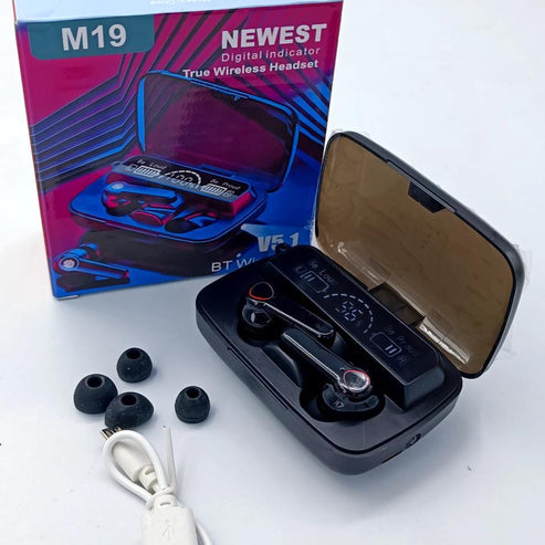 Black M19 Bluetooth Earphones